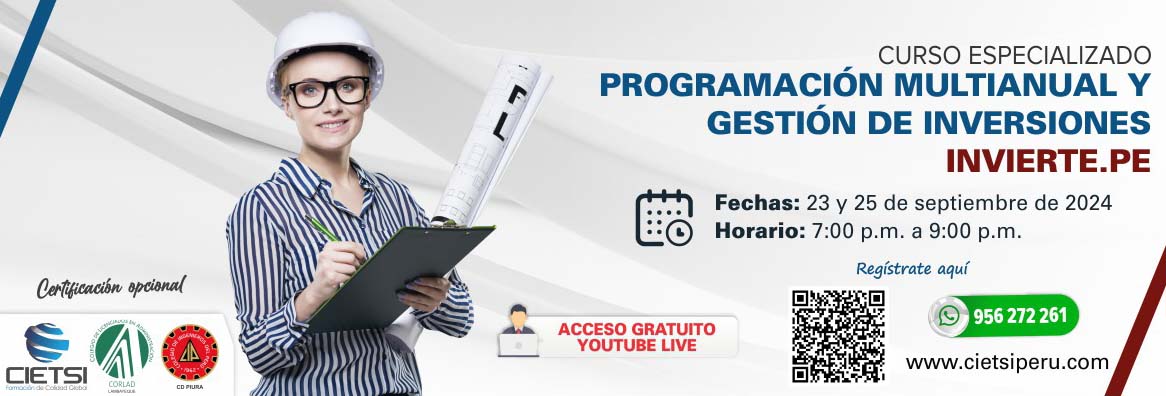 curso especializado sistema nacional de programaciOn multianual y gestiOn de inversiones     invierte pe 2024